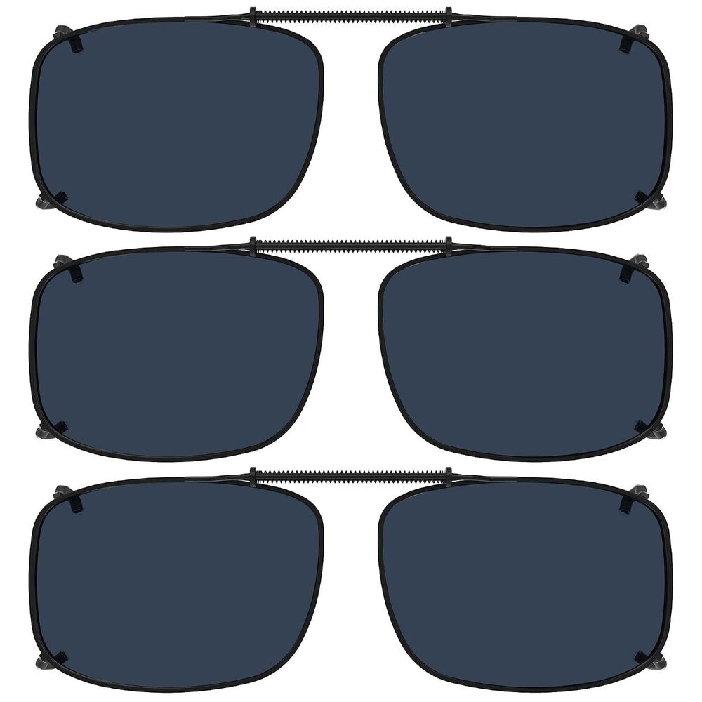Clip on Sunglasses Over Eyeglasses for Men, Grey Lens 57 * 39MM